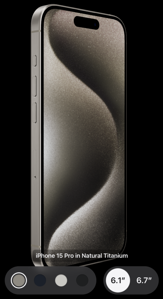 iPhone 15 pro Natural Titanium